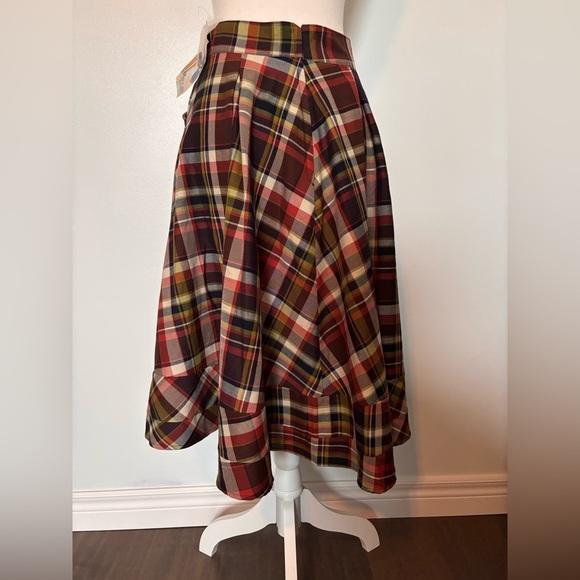 Miss Candyfloss Plaid Swing Skirt - Picture 3 of 13